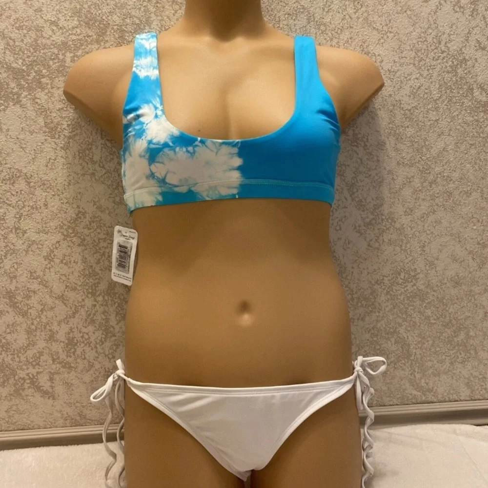 Dippin' Daisy's Crystal Blue and White Tie-Dye Bikini
